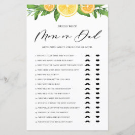 Lámina Lemones y Naranjas, mamá o papá, dijeron que dijo 