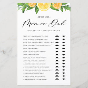 Lámina Lemones y Naranjas, mamá o papá, dijeron que dijo 