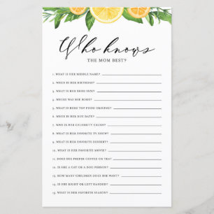 Lámina Lemones y Naranjas que conocen a mamá como el mejo