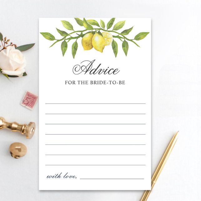 Lámina Lemons Blossom Greenery Wishes & Advance Card (Subido por el creador)