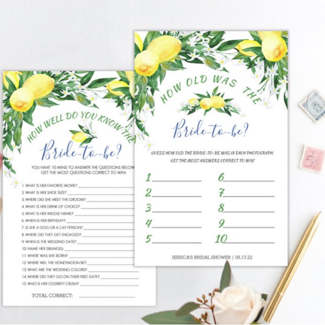 Lámina Lemons Blossom Juego de ducha de novias de doble l (Subido por el creador)
