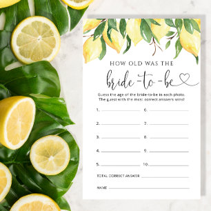 Lámina Lemons Bridal Qué edad tenía el juego de novias