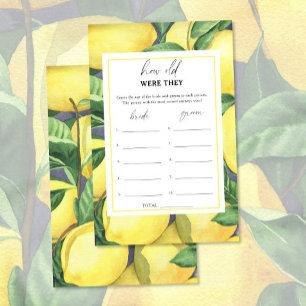 Lámina Lemons - ¿Cuántos años tenían el juego de novias?