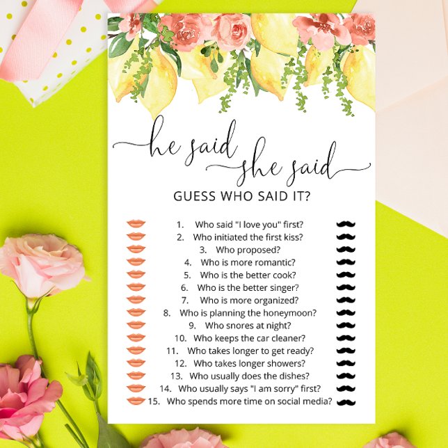 Lámina Lemons Dijo Que Dijo Que Había Jugado A La Ducha D (Subido por el creador)