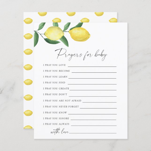 Lámina Lemons - juego Fiesta | Oraciones para jugar al be (Anverso / Reverso)