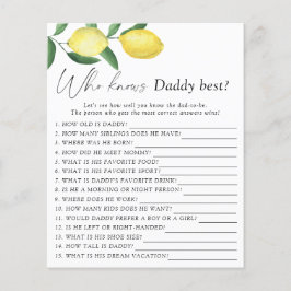 Lámina Lemons - Quién conoce mejor juego a papá