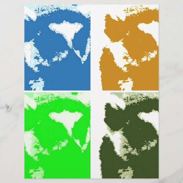 Lámina Lemurs de Pop Art (Anverso)