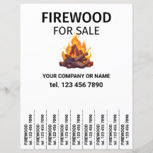 Leña para la venta Leyenda volante de madera