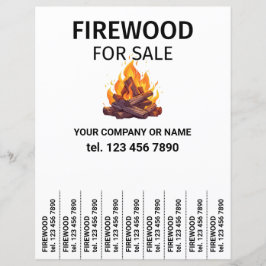 Lámina Leña para la venta Leyenda volante de madera