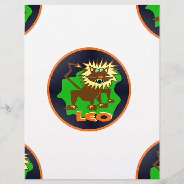 Lámina leo zodiaco (Anverso)