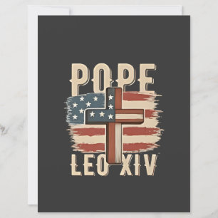 Lámina León XIV Iglesia Cristiana Da Pope Bandera de los