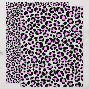 Lámina Leopardo gris rosa negro
