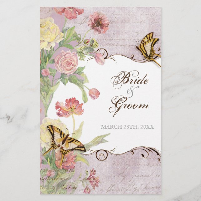 Lámina Les Fleurs Peony Rosa Tulip Floral Flowers Boda (Anverso)