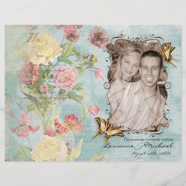 Lámina Les Fleurs Peony Rosa Tulip Floral Flowers Boda (Anverso)