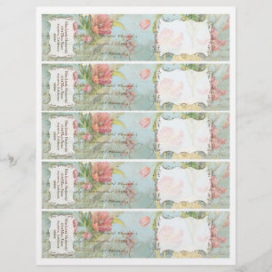 Lámina Les Fleurs Peony Rosa Tulip Floral Flowers Boda
