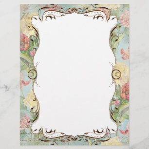 Lámina Les Fleurs Peony Rosa Tulip Floral Stationery Pg 2