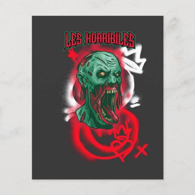 Lámina Les Horribiles goteo de sangre (Anverso)
