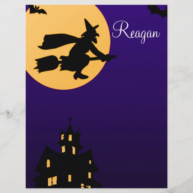 Lámina Leterhead de Halloween de Reagan (Anverso)