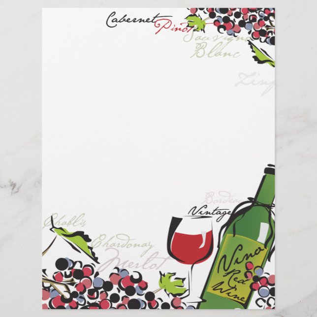 Lámina Leterhead de Wine Lover (Anverso)