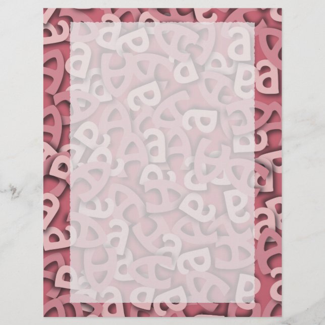 Lámina Letra A Rosa (Anverso)