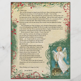 Lámina Letra ángel vintage Navidad