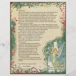 Lámina Letra ángel vintage Navidad