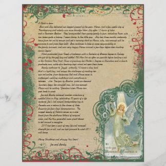Lámina Letra ángel vintage Navidad