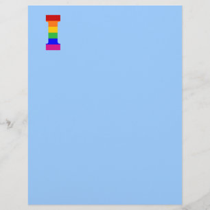Lámina Letra arco iris I