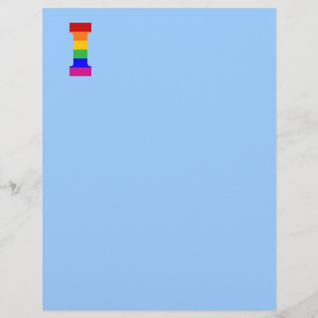 Lámina Letra arco iris I (Anverso)