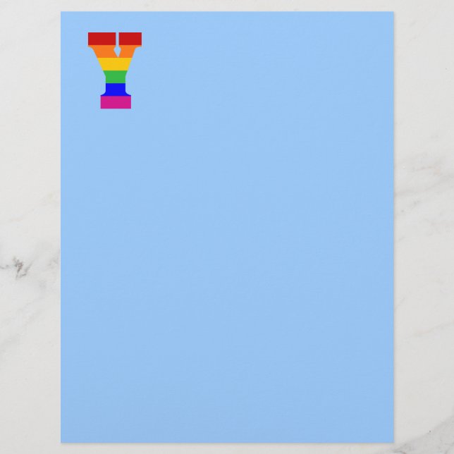 Lámina Letra arco iris Y (Anverso)