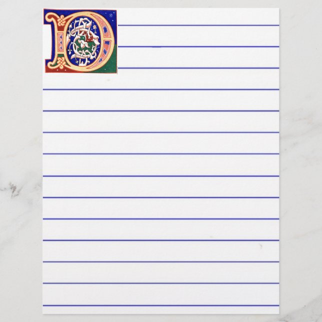 Lámina Letra D del siglo XVII (Anverso)