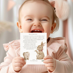 Lámina Letra de hadas de los dientes de los chicas de Bun
