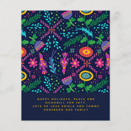 Lámina Letra escandinava de las aves de arte folclórico a