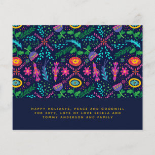 Lámina Letra escandinava de las aves de arte folclórico a