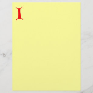 Lámina Letra I Letterhead
