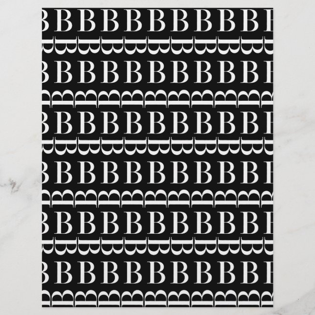 Lámina Letra inicial de monograma B (Anverso)