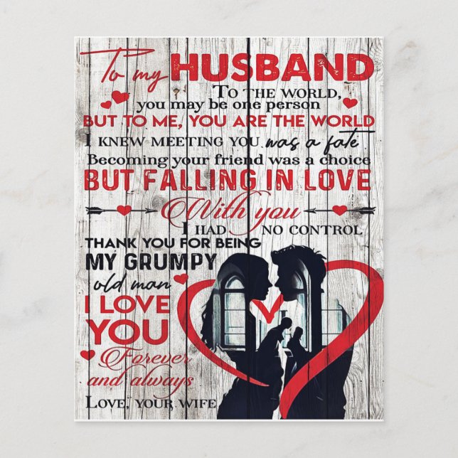 Lámina Letra minúscula para marido | A Mi Esposo Presente (Anverso)