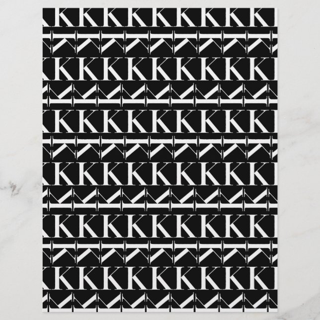 Lámina Letra monográfica inicial K (Anverso)