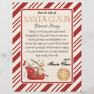 Lámina Letra Santa Claus Imprimible con eslora completa