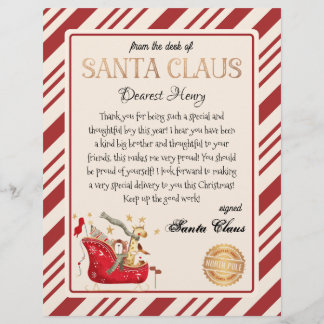 Lámina Letra Santa Claus Imprimible con eslora completa
