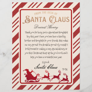 Lámina Letra Santa Claus Imprimible con eslora completa