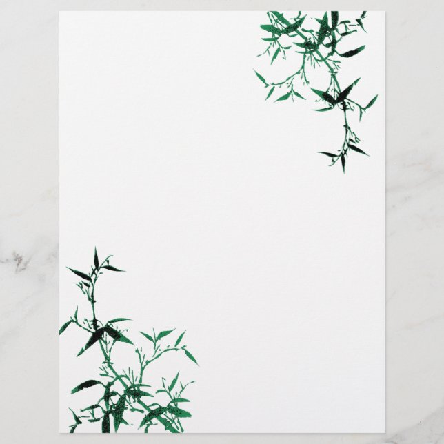 Lámina Letras de Bambú Verde (Anverso)