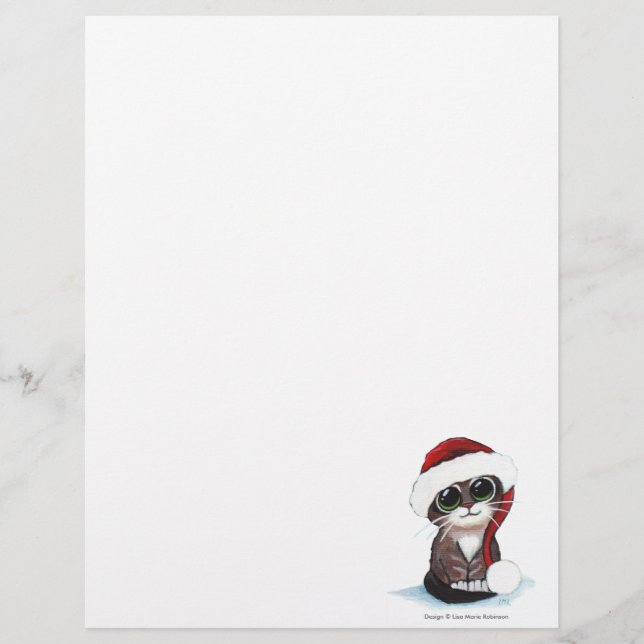 Lámina Letras de Navidades gatitos festivos (Anverso)