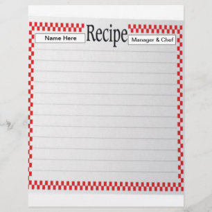 Lámina Letras de Receta