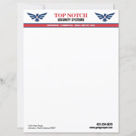 Lámina Letras del sistema de seguridad