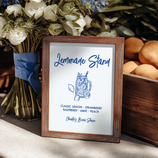 Lámina Letrero de Despedida de Soltera con Limonada Fresh (Fresh Off The Market Lemonade Bridal Shower Sign)