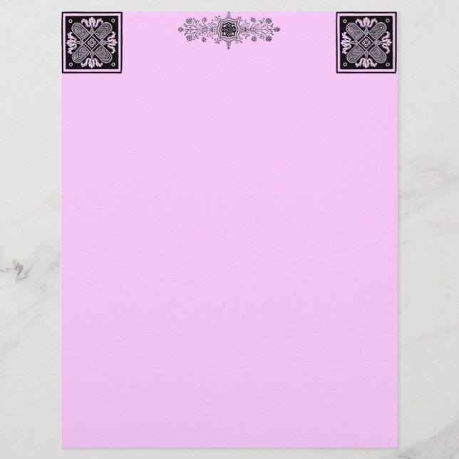 Lámina Letrero de diseño floral (Anverso)
