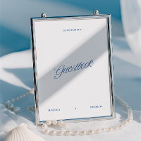 Letrero de Libro de Firmas de Boda con Escritura A