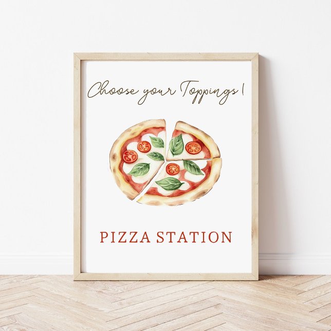 Lámina Letrero de mesa personalizado de Pizza Station (Subido por el creador)
