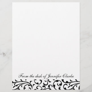 Lámina Letrero de personalizable Damasco blanco y negro